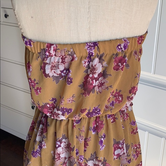 Long Floral Strapless Midi Sun Dress - Picture 5 of 9